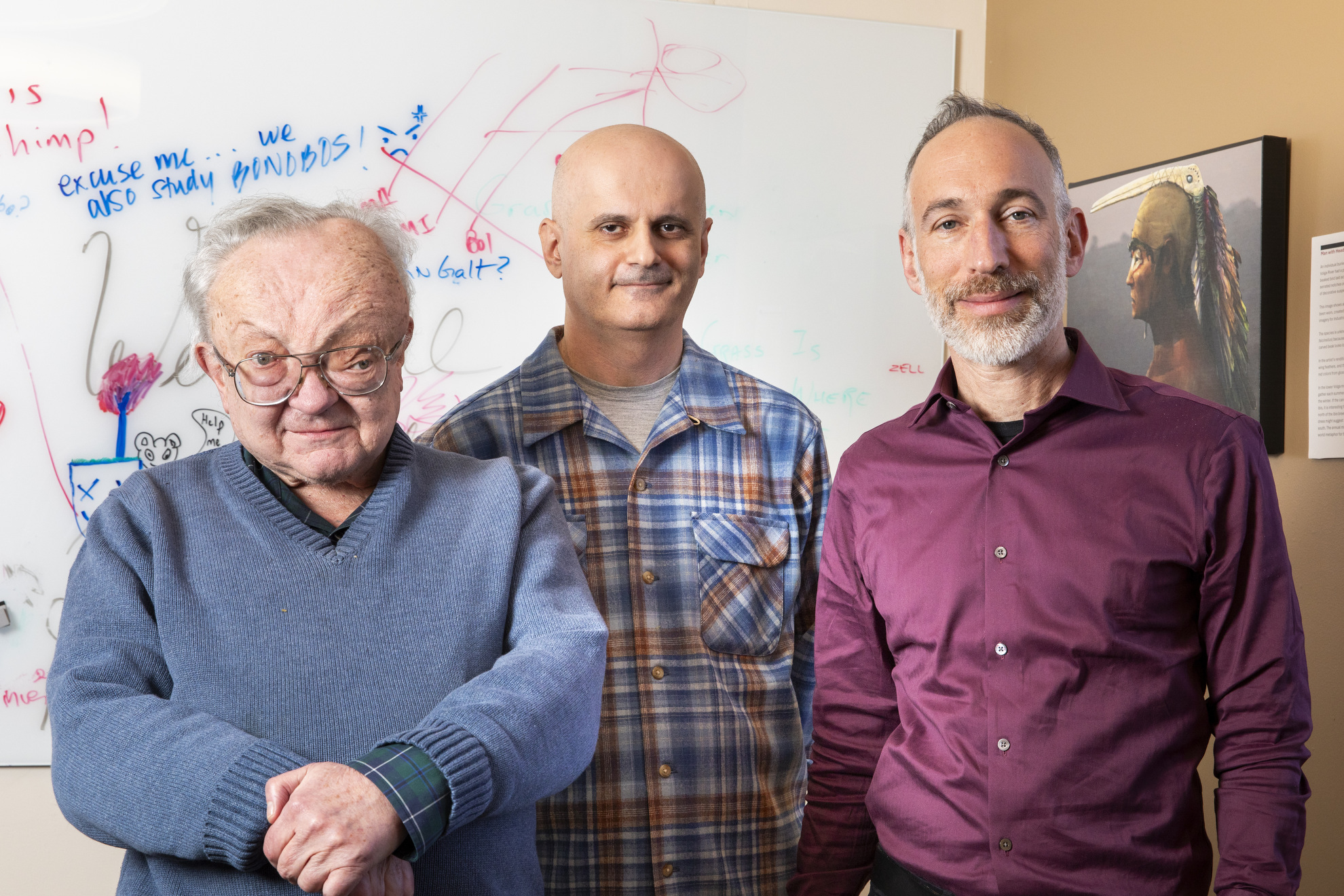 Nick Patterson (from left), Iosif Lazaridis, and David Reich.