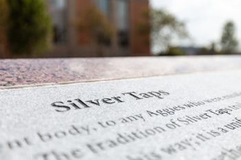 The Spirit Plaza Silver Taps marker.