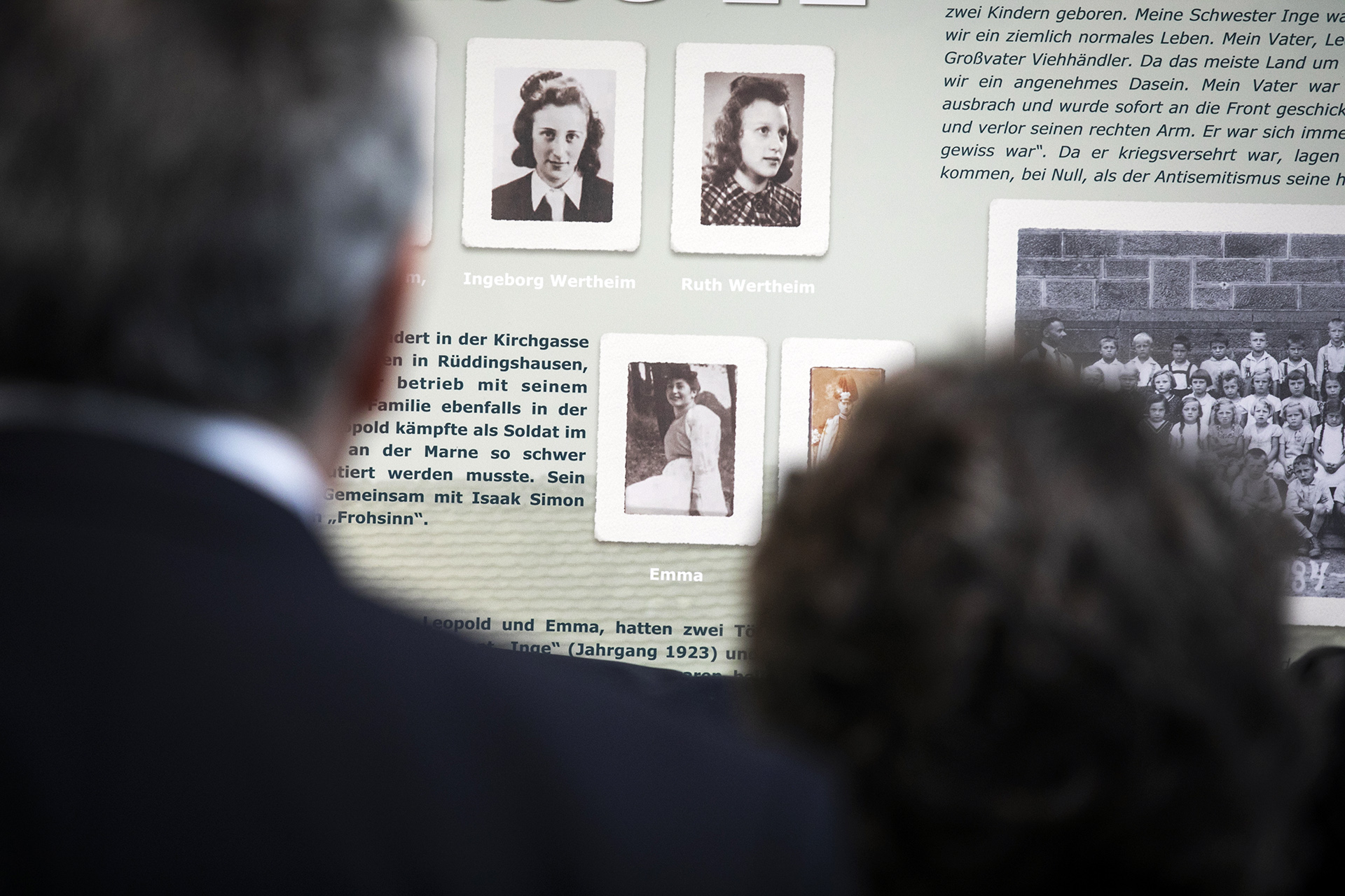 Photo of Ruth Wertheim as part of a Holocaust remembrance display in Londorf, Germany.