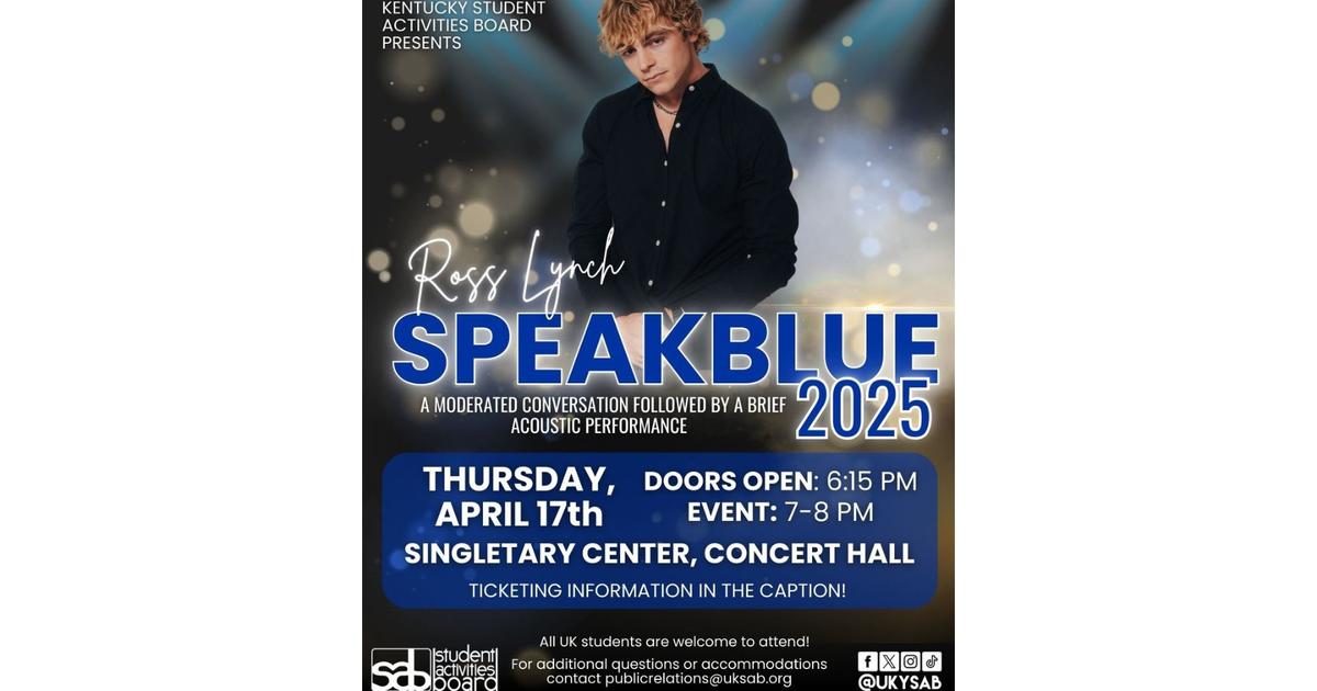 UK welcomes Ross Lynch to distinguished speaker series SpeakBlue