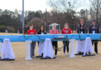 UGA ASCE students pose with their Classic City-inspired concrete canoe, Argo III. (Photo by Lillian Ballance)