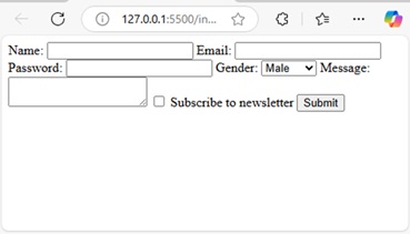 Basic Structure of an HTML Form Output
