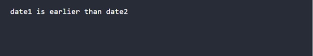 Output of Using Relational Operators