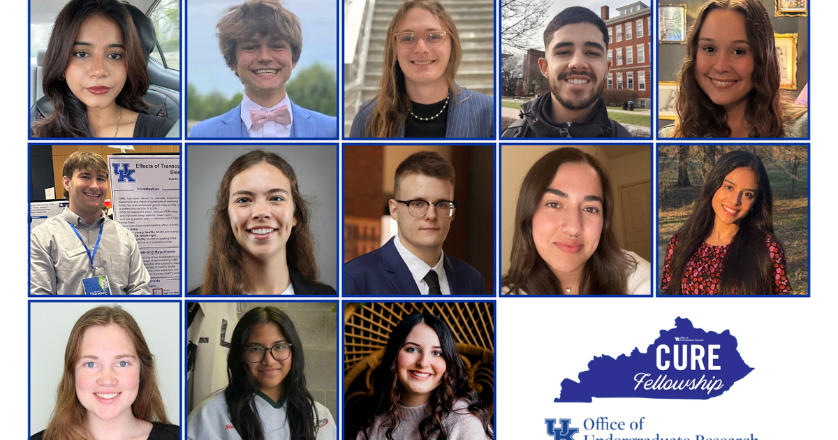 16 students awarded CURE Fellowships