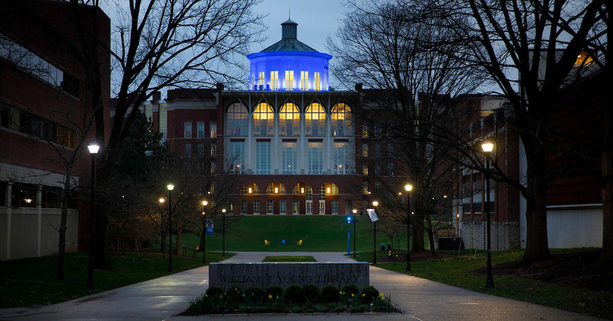 UK lights up blue in honor of National Foster Care Month