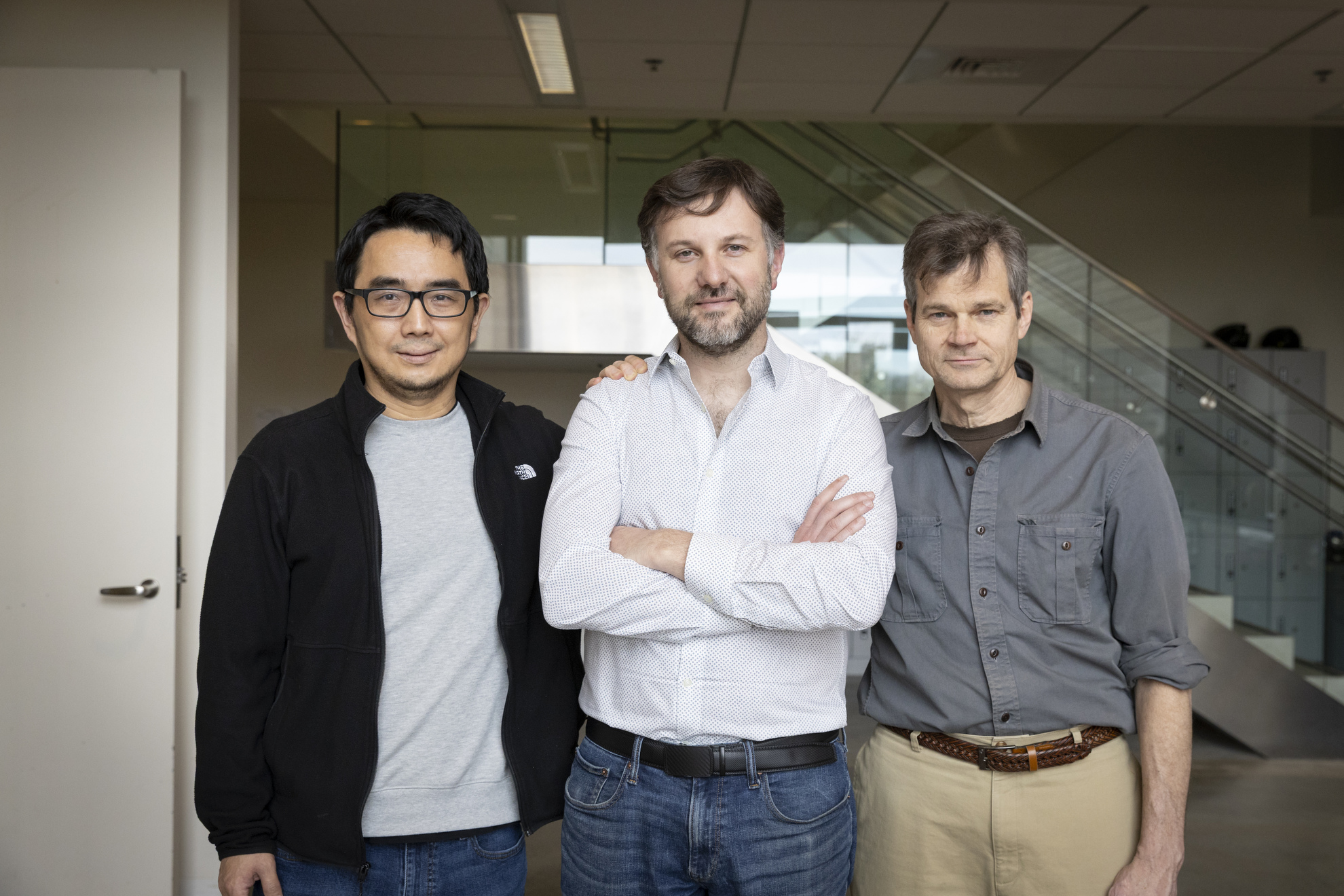 Kenichi Iwasaki (from left), Sasha Rayshubskiy, and Chris Stokes.