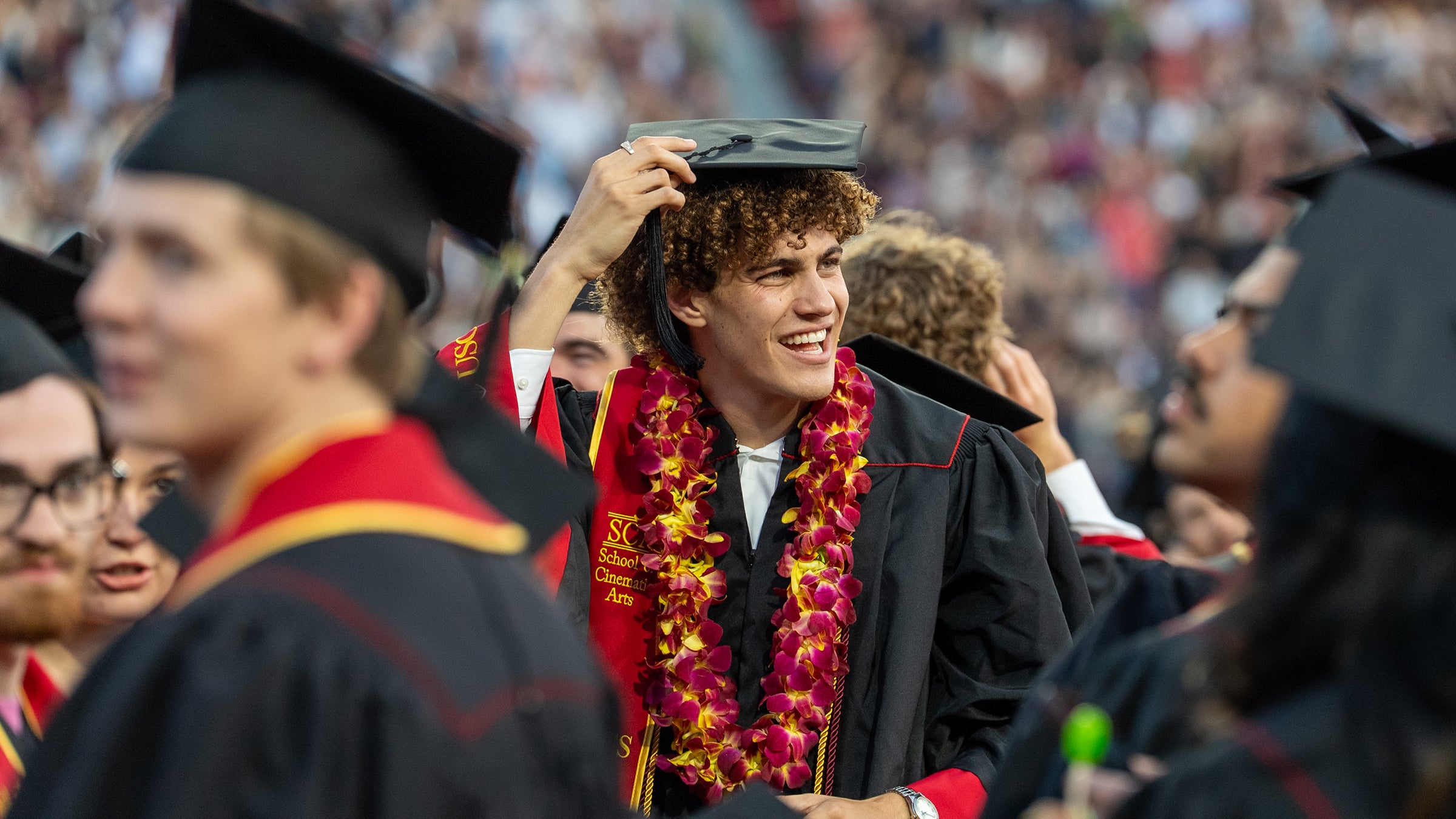 USC 2025 graduation: joyful student
