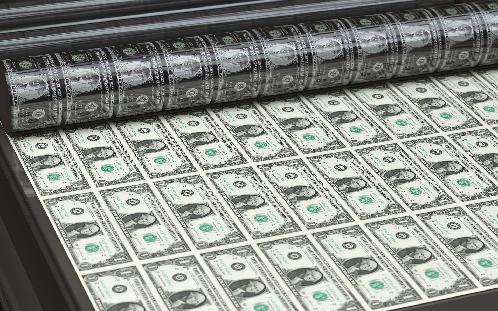 Currency printing.