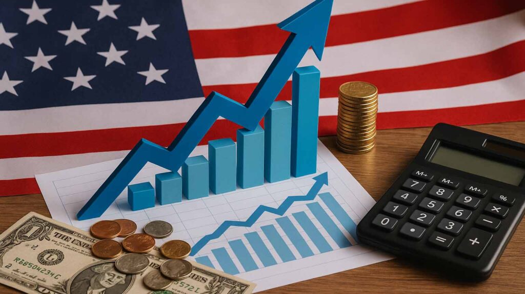 Conceptual image of the American economy. Image credit: Nicole Smith, created with ChatGPT