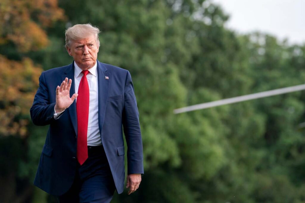 President Trump Returns from Kentucky in 2019. Image credit: Public Domain