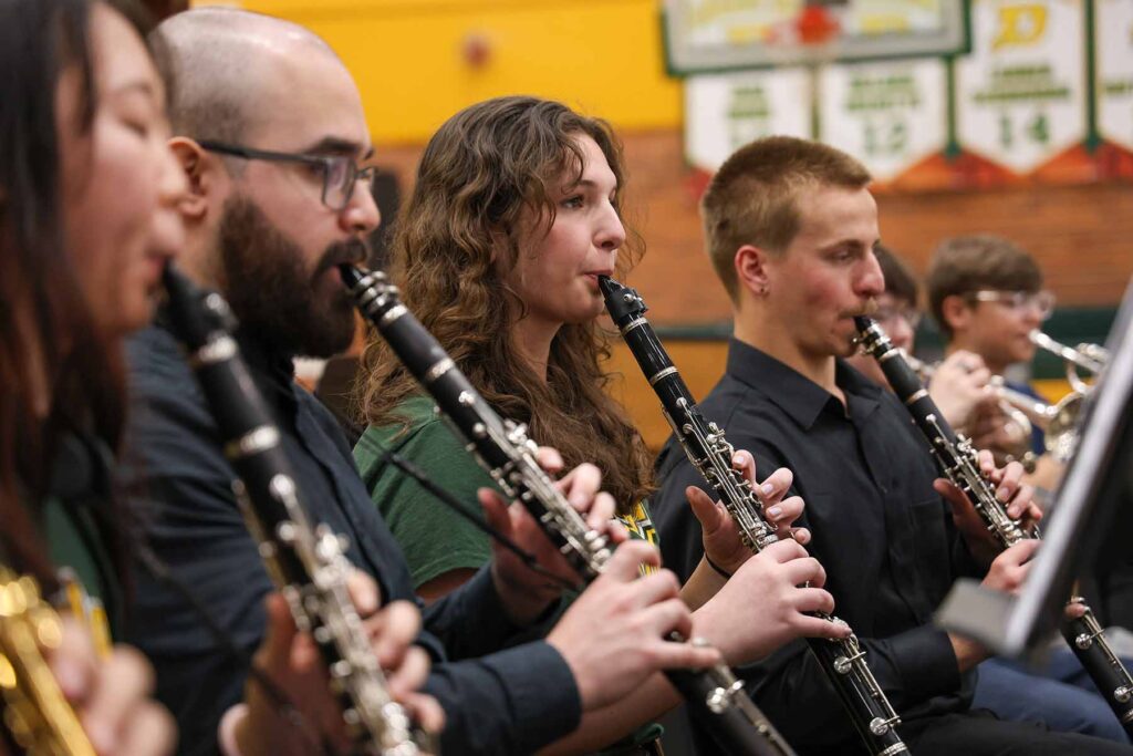 Alora Rishko, a junior from H. H. Dow High School, shared that playing with the U-M Symphony Band was "an incredible opportunity to perform with the U of M band as a high school student."