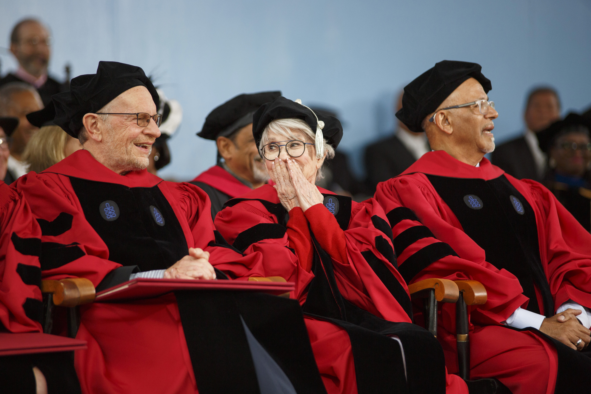 Rita Moreno (center) beams at Richard B. Alley.
