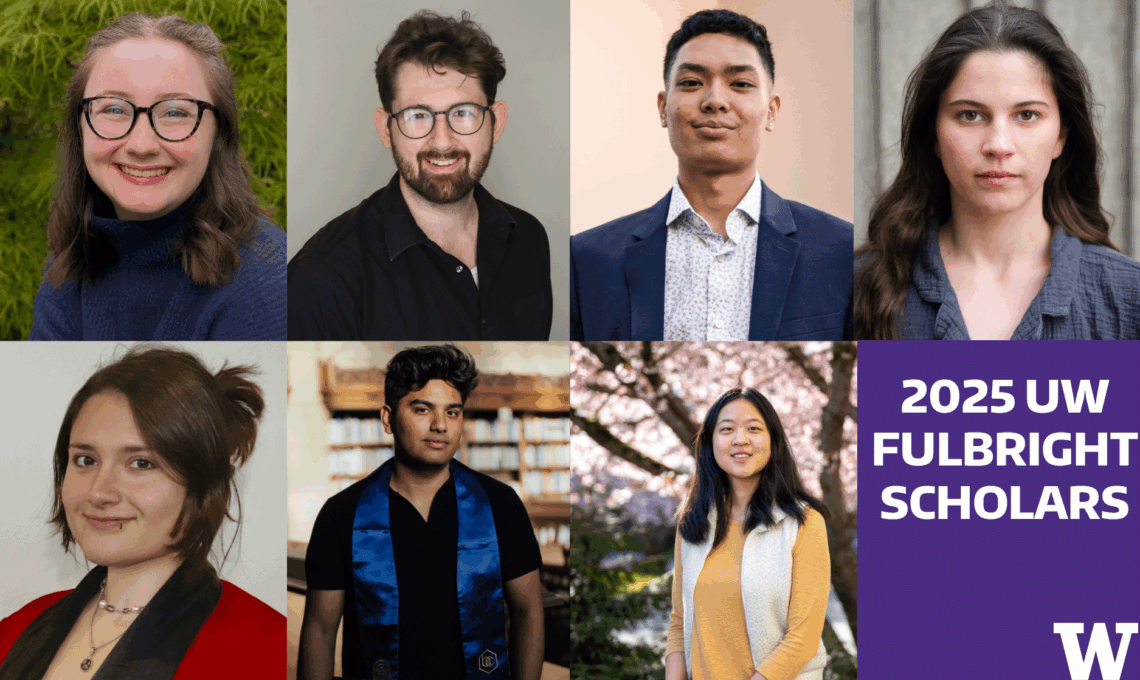 collage of seven students