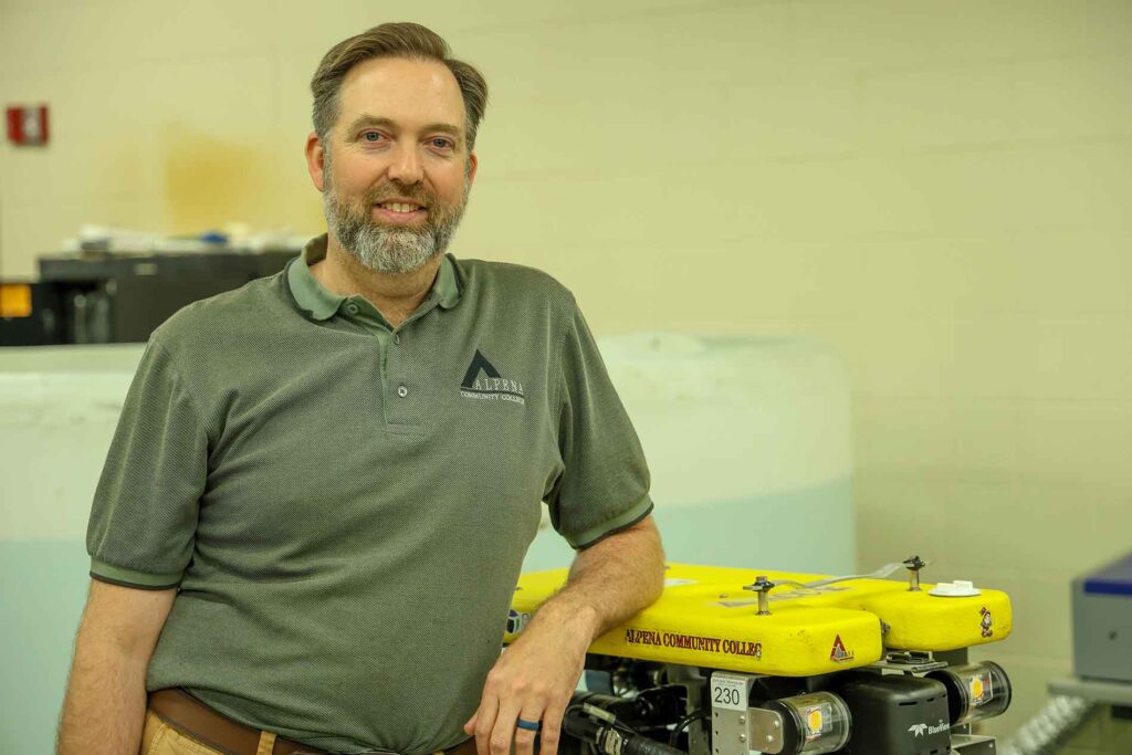 David Cummins, an educator at ACC and counselor for the college's Marine Technology Pathways initiative. Image credit: Jeremy Marble