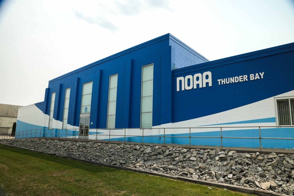 John O'Shea began examining the ridge using maps of the lake floor provided by the National Oceanic and Atmospheric Association, or NOAA, in 2008. NOAA designated Thunder Bay's waters as a National Marine Sanctuary in 2000. Image credit: Jeremy Marble