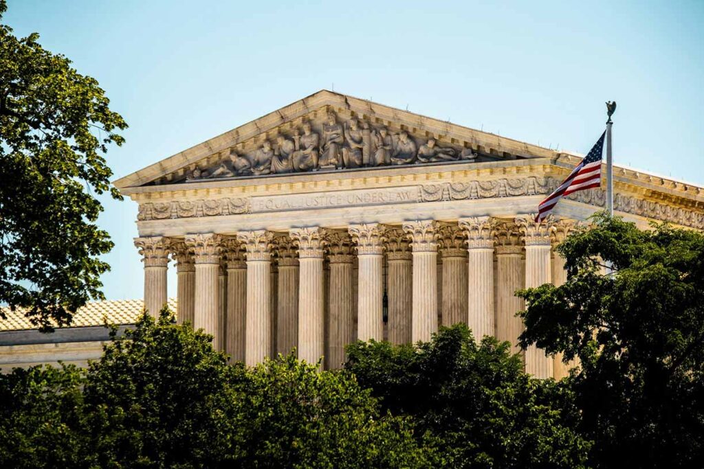 Facade of the U.S. Supreme Court structure. Image credit: Jimmy Woo, Unsplash.com