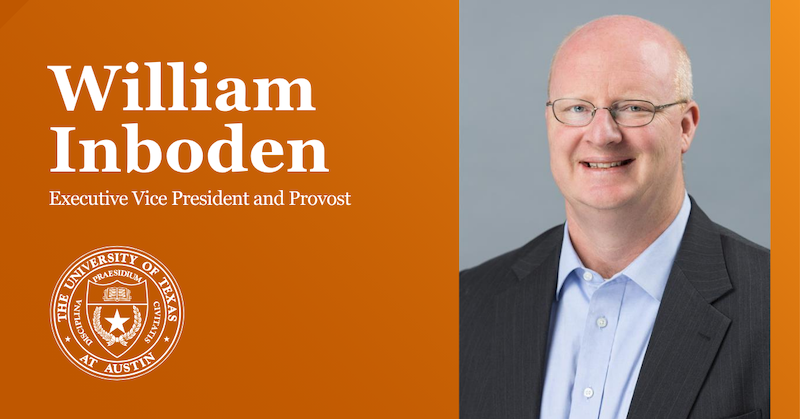 William Inboden Appointed as New Executive Vice President and Provost