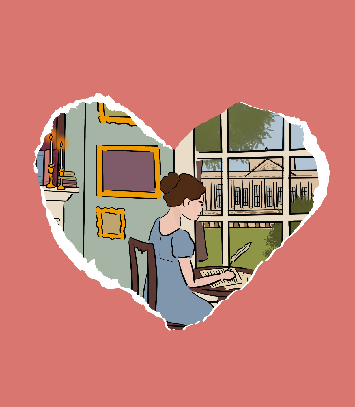 Jane Austen at her desk