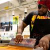 Artist, J.U.L.Y., at the Linkage Community's 2023 Annual Art Workshop, Image credit: U-M Office of University Development.