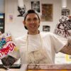 Artist Nick Orozco, at the Linkage Community's 2023 Annual Art Workshop. Image credit: U-M Office of University Development.