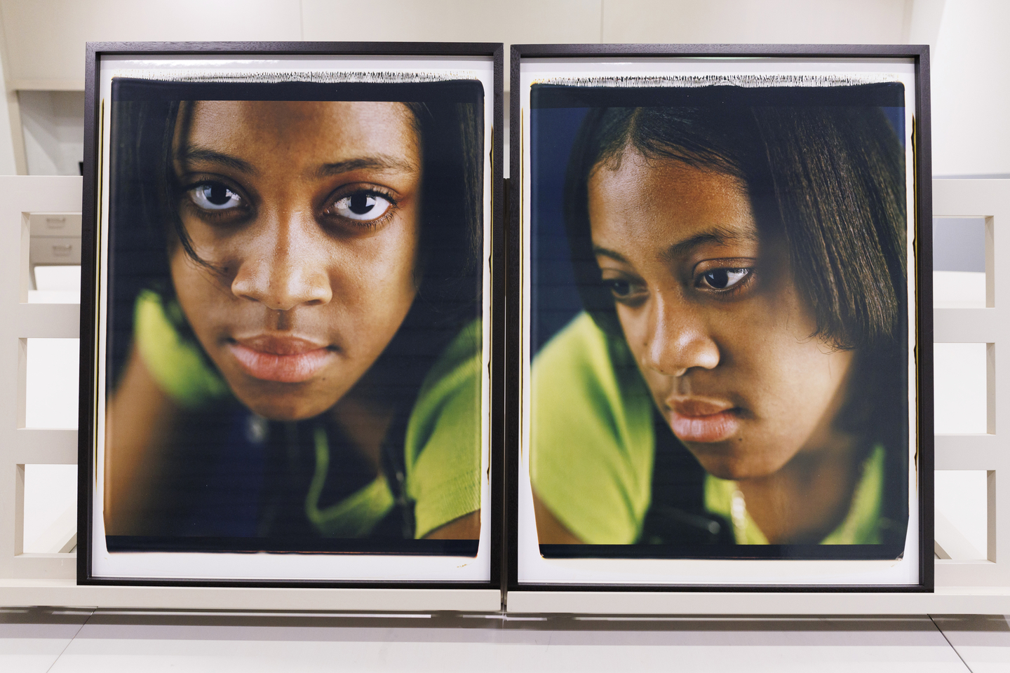 "Marsha," a photographic diptych by Dawoud Bey.