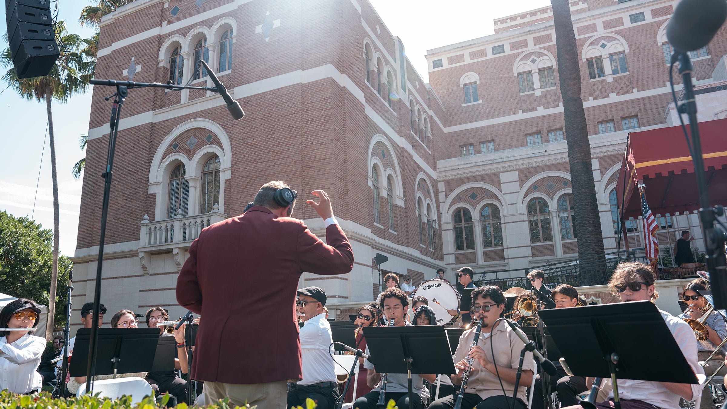 USC new student convocation: Jacob Vogel leads the band