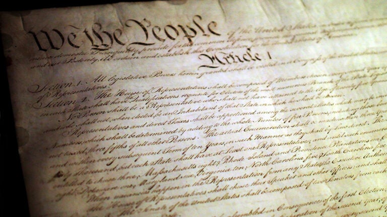 U.S. Constitution detailed view