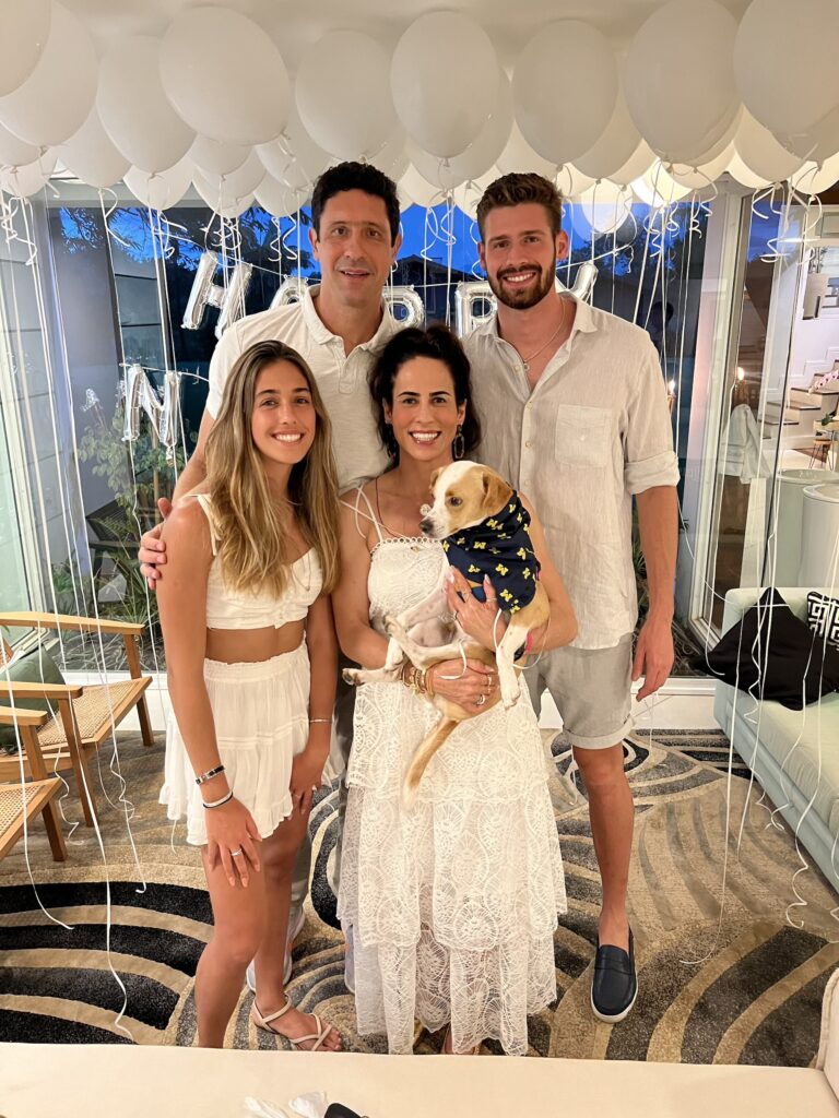 A wonderful family of University of Michigan alumni, the Borges, who reside in Sao Paulo, Brazil. Father, son, and daughter are skilled athletes.